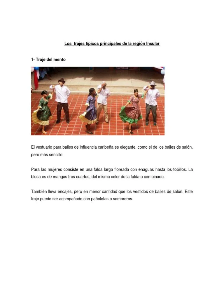 Los Trajes Típicos Principales de La Región Insular | PDF | Camisa | Softlines (venta minorista) Los Trajes Típicos Principales de La Región Insular | PDF | Camisa | Softlines (venta minorista)