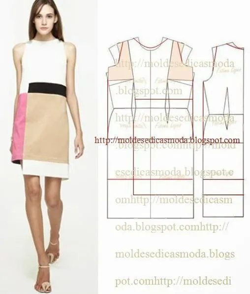 TRANSFORMAÇÃO DE VESTIDO-52 | Moda, Plantillas De Moda y Color