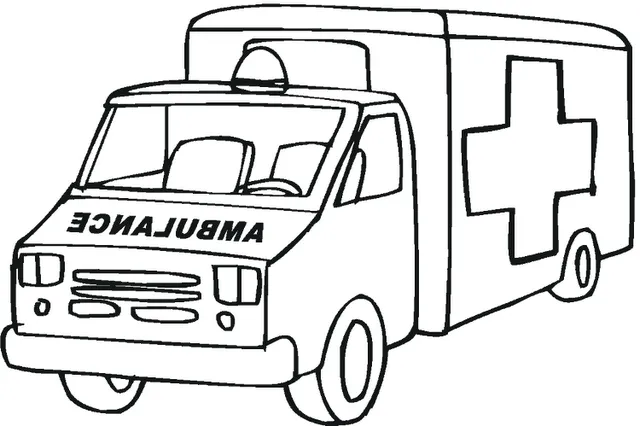 Transportes para colorear: Ambulancias