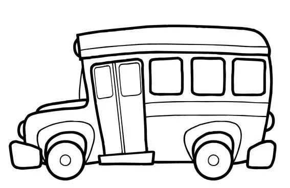 Transportes para colorear: Autobús escolar americano Transportes para colorear: Autobús escolar americano