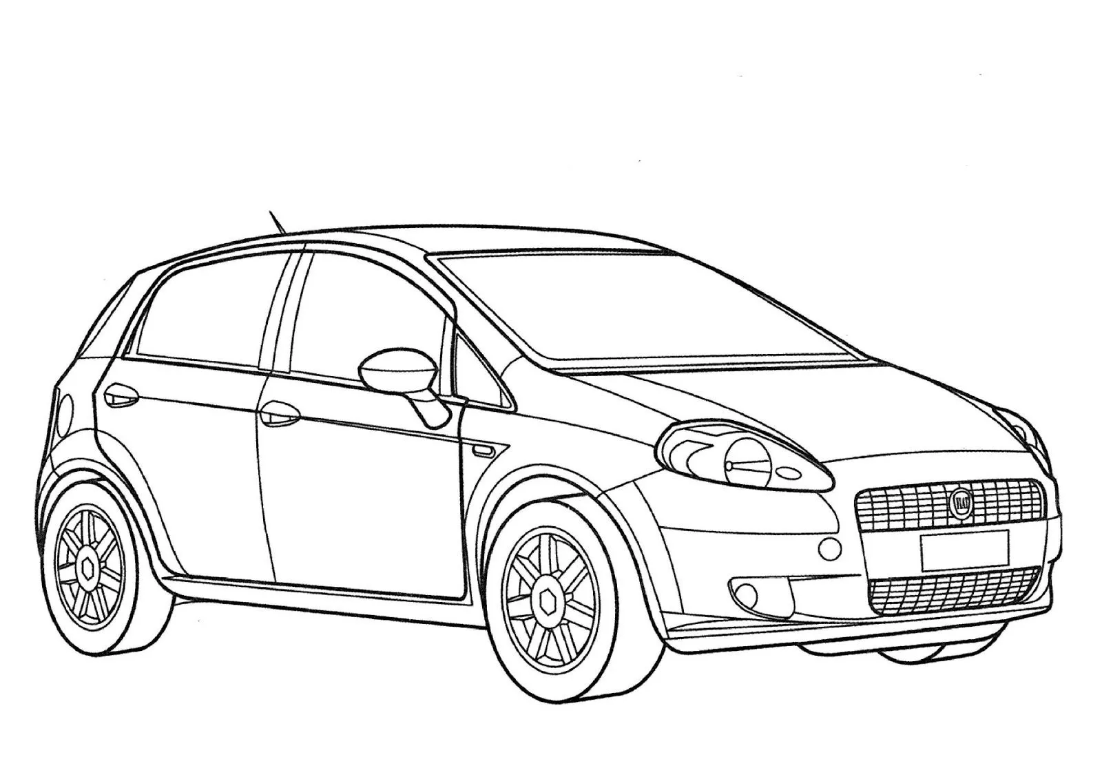 Transportes para colorear: + coches Fiat para colorear Transportes para colorear: + coches Fiat para colorear