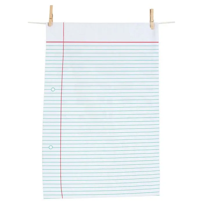 Trapos de cocina con forma de hojas de cuaderno | La Guarida Geek