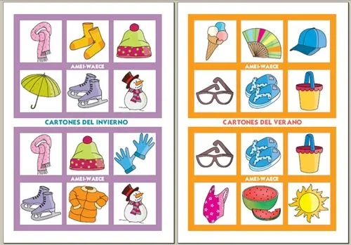 Trasteando con las Ideas.: El Bingo del verano para niños y niñas ...