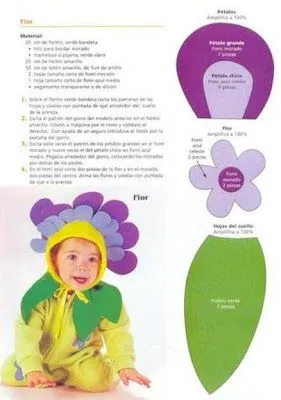 Patrones para coser un Disfraz de flor | Trato o truco Patrones para coser un Disfraz de flor | Trato o truco