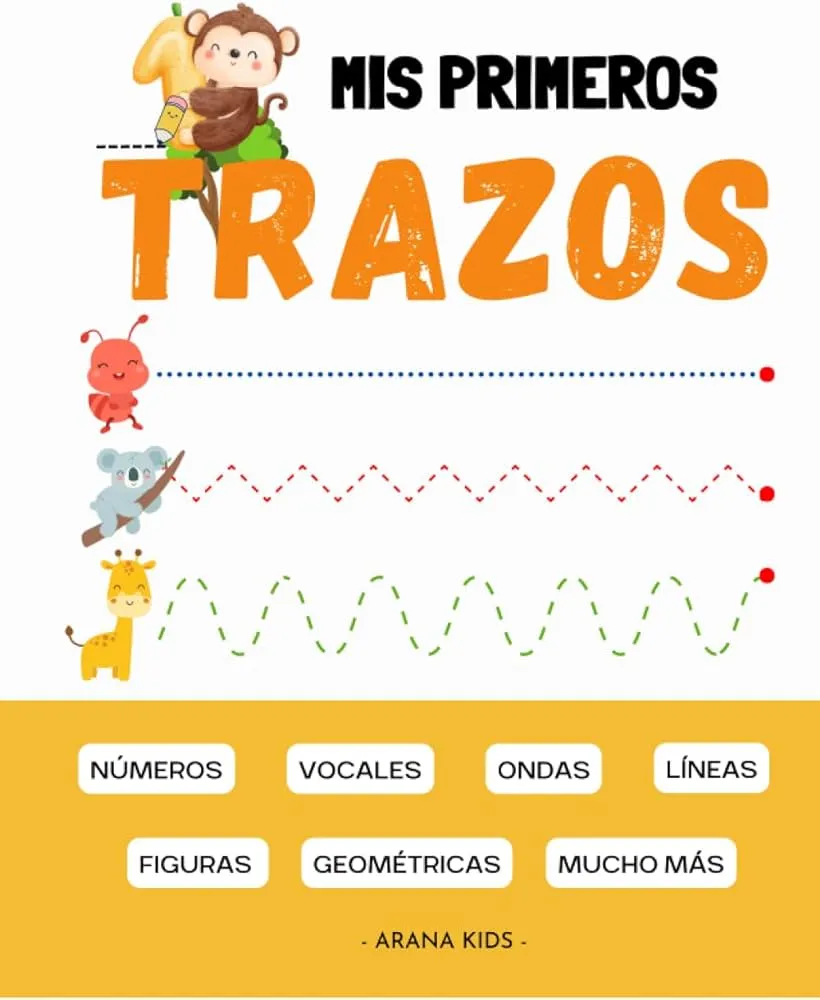 MIS PRIMEROS TRAZOS: Gran libro de actividades para niños +3. Practica el  trazado de líneas, ondas, vocales, números, figuras geométricas y mucho  más. (Spanish Edition) : Arana, Zoyla: Amazon.com.mx: Libros