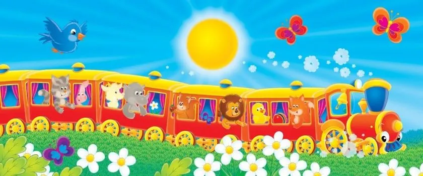 Tren con animales infantiles - Imagui
