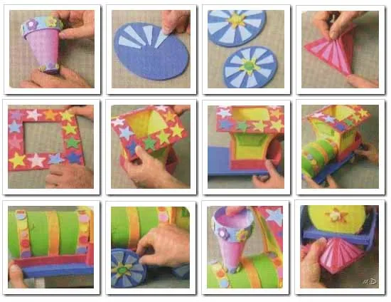 Como hacer un tren de fomi - Imagui