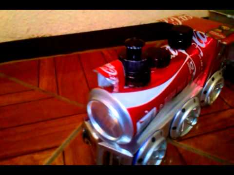 TREN HECHO DE LATAS DE ALUMINIO 2014 - YouTube