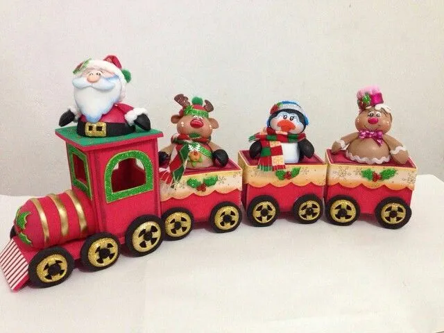 Tren navideño foamy | Ideas Navideñas | Pinterest