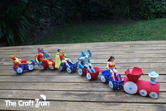 Como hacer un tren con rollos de papel higienico - Imagui