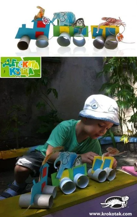 Cómo hacer un tren con rollos de papel higiénico. | Tubos de ...