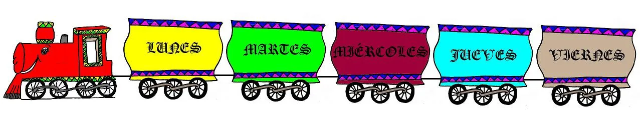 Tren dias de la semana para colorear - Imagui Tren dias de la semana para colorear - Imagui