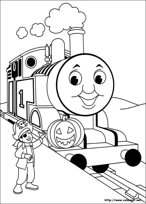 Dibujos para pintar tren thomas - Imagui