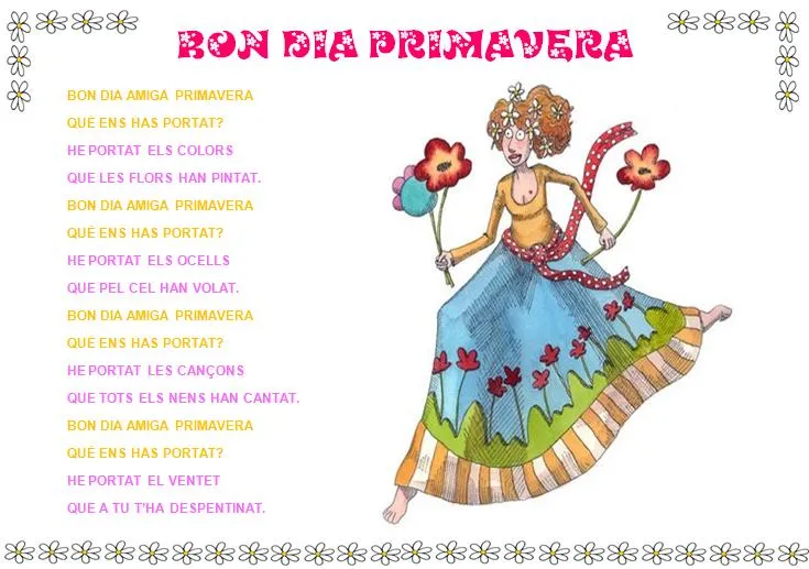 Trencaclosques: Poema: "Bon dia primavera"