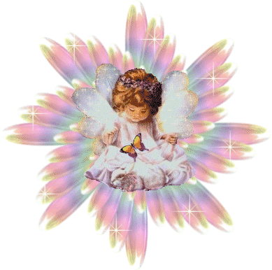 Con 2 trencitas: Angelitos animados