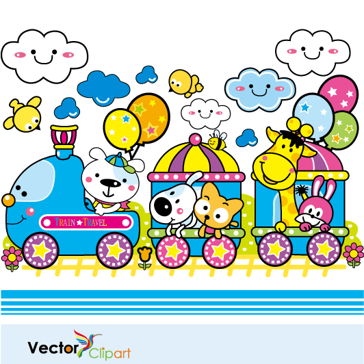 Trenecito infantil - Vector | Vector ClipArt Trenecito infantil - Vector | Vector ClipArt