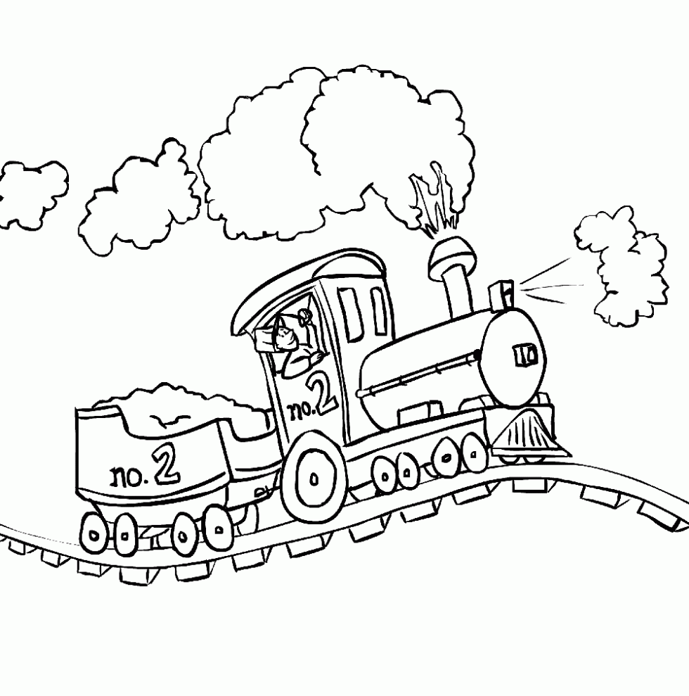 Dibujo de Trenes para colorear. Dibujos infantiles de Trenes ...