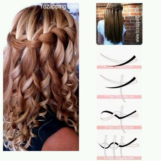 Cómo hacer una trenza cascada - Tozapping.com