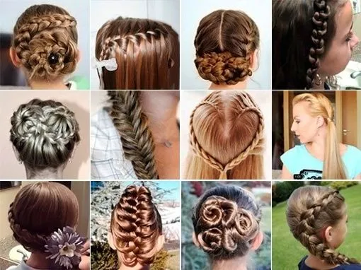 Trenzas con liston para niña - Imagui