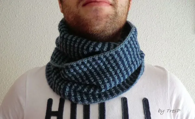 TresP craft blog: CUELLO/BUFANDA MASCULINO DE CROCHET/GANCHILLO ...