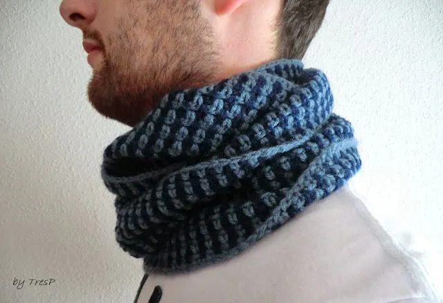 TresP craft blog: CUELLO/BUFANDA MASCULINO DE CROCHET/GANCHILLO ...