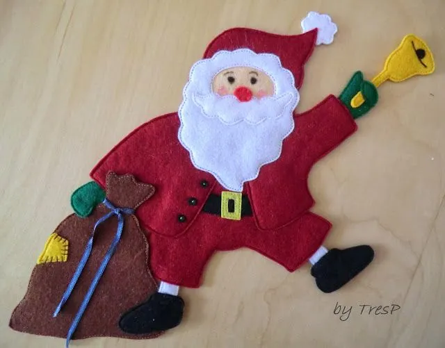 TresP craft blog: DOS SANTA CLAUS EN FIELTRO