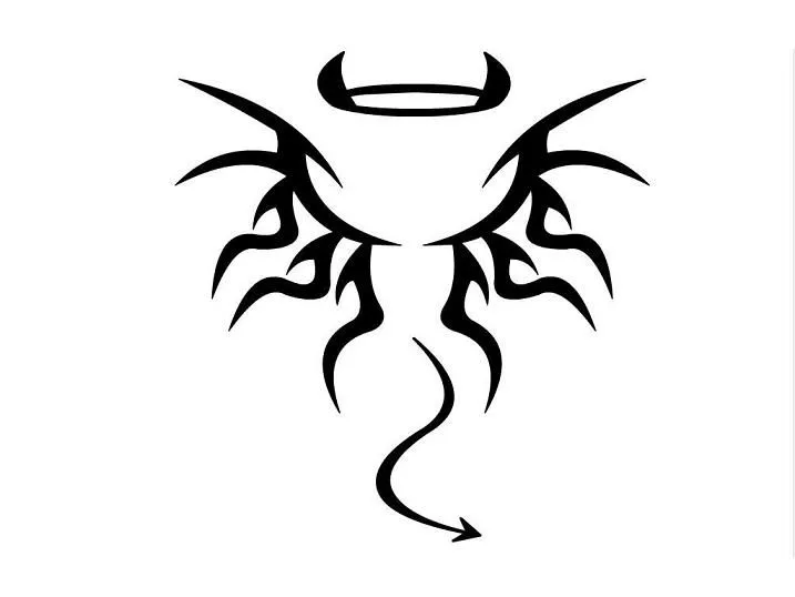 Tribal que recuerda a un demonio