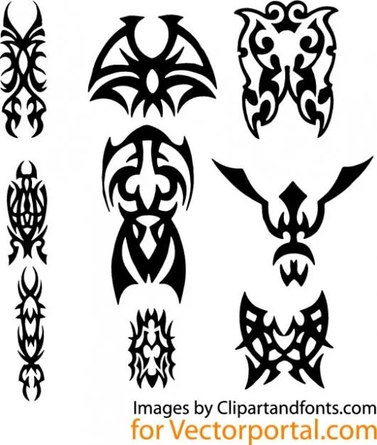 Tribal diseño gráfico del tatuaje negro | Descargar Vectores gratis