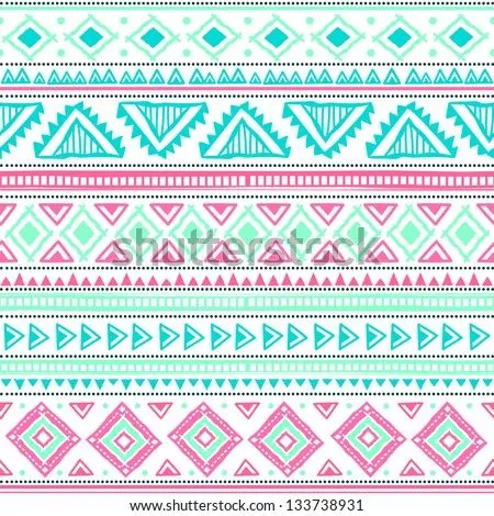 Tribal Ethnic Seamless Ilustración vectorial en stock 133738931 ...