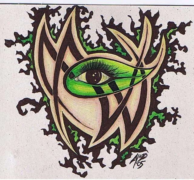 Tribal Graffiti Eye Tattoo by missTRUBLE on DeviantArt