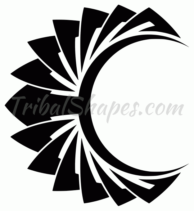 Tribal Luna 4 Diseno Tattoo Lobo Entero