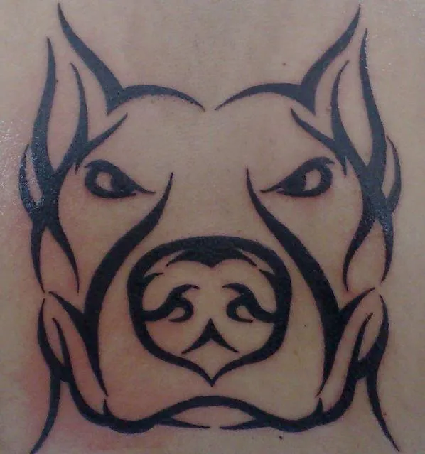 Tribal Style Pitbull II by Alexandros-Jorgetto on deviantART