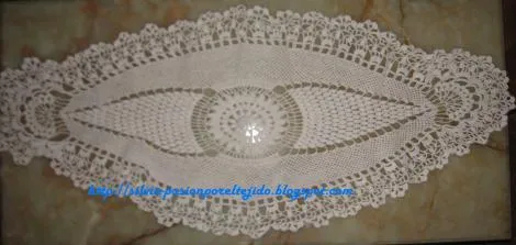 TRICO y CROCHET-madona-mía: Centro de mesa a crochet/ camino con ...