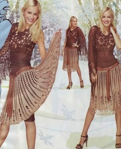 TRICO y CROCHET-madona-mía: Faldas (saias) a crochet con patrones ...
