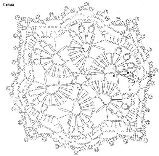 TRICO y CROCHET-madona-mía: Gráficos a crochet-ganchillos ...