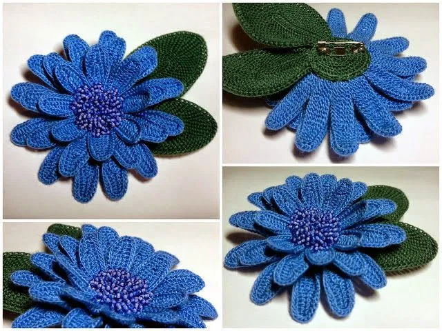 TRICO y CROCHET-madona-mía: Margaritas a crochet paso a paso en ...