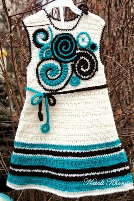 TRICO y CROCHET-madona-mía: Vestidos para niñas crochet ruso ... TRICO y CROCHET-madona-mía: Vestidos para niñas crochet ruso ...