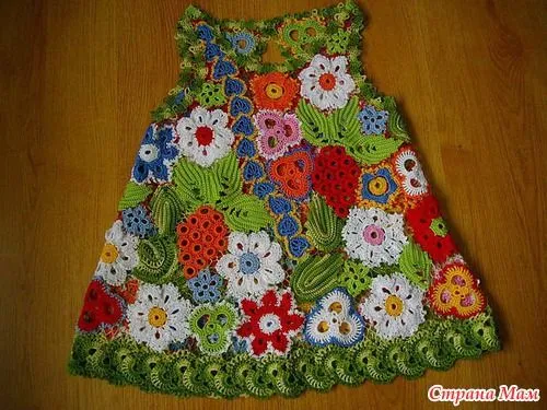 TRICO y CROCHET-madona-mía: Vestidos para niñas crochet ruso ... TRICO y CROCHET-madona-mía: Vestidos para niñas crochet ruso ...