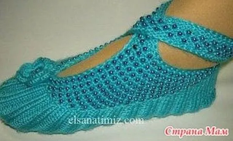 TRICO y CROCHET-madona-mía: Zapatillas de señoras modelo japones ...