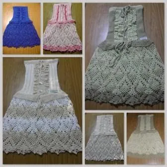 Tricot o crochet: {Vestidos en punto piña