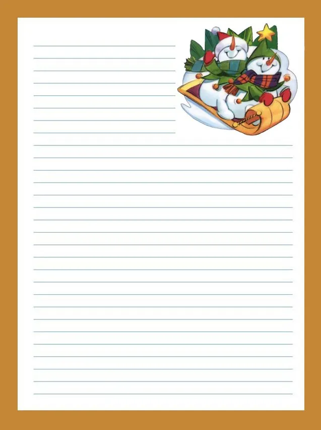 TRINEO CON MUÑECOS DE NIEVE PAPEL PARA ESCRIBIR CARTAS DE NAVIDAD ... TRINEO CON MUÑECOS DE NIEVE PAPEL PARA ESCRIBIR CARTAS DE NAVIDAD ...