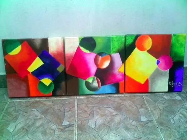 Triptico. Abstracto con tendencia a figuras geométricas - 2012 ... Triptico. Abstracto con tendencia a figuras geométricas - 2012 ...