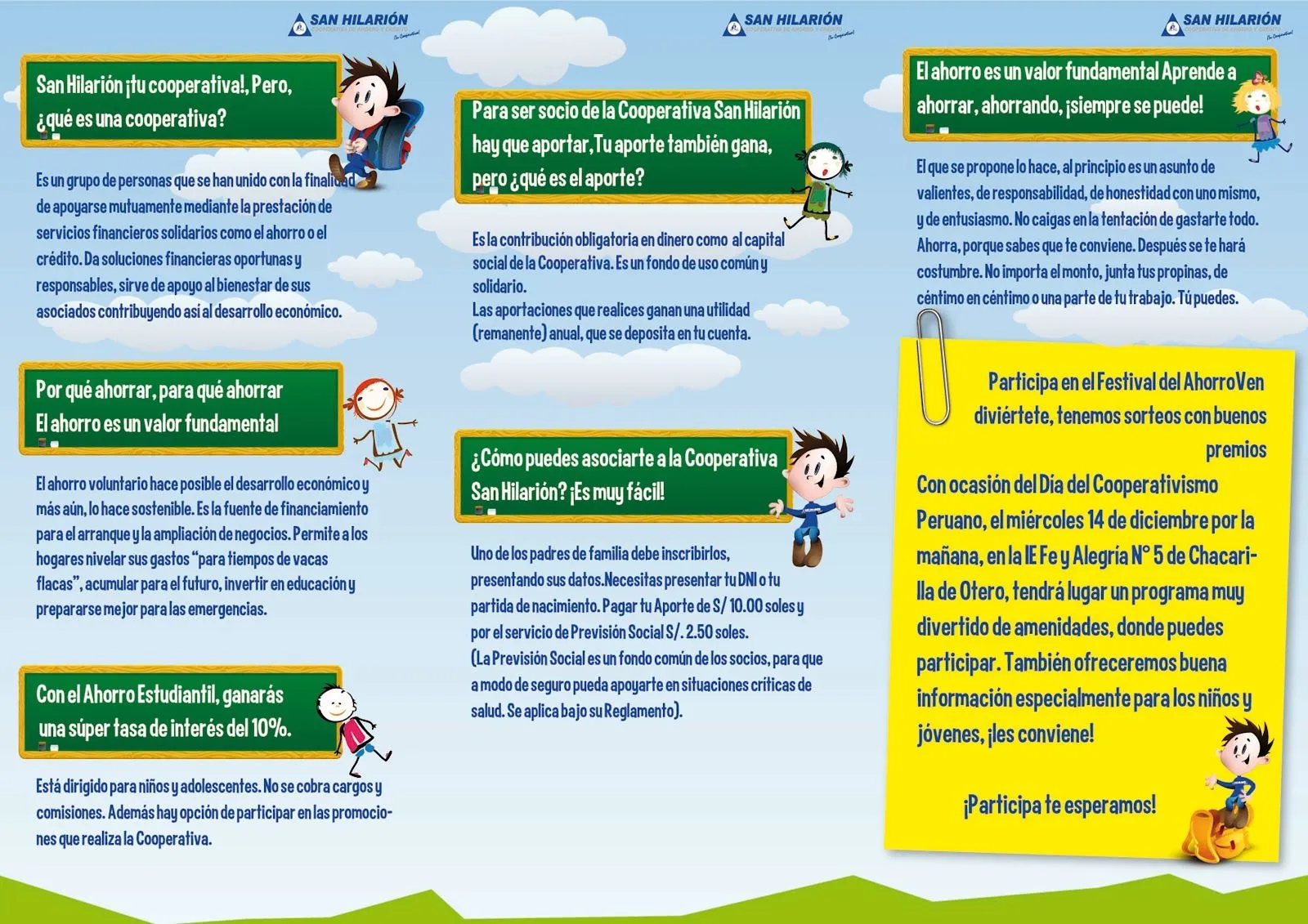 Tríptico Ahorro Escolar | Diseño y Publicidad Gráfica Tríptico Ahorro Escolar | Diseño y Publicidad Gráfica