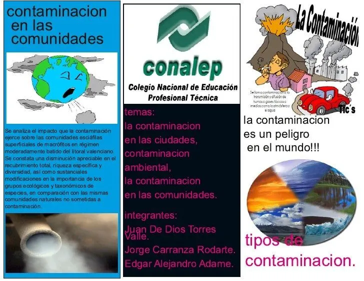 Triptico de contaminacion global - Imagui