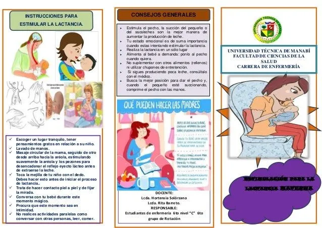 Triptico de estimulacion para la lactancia