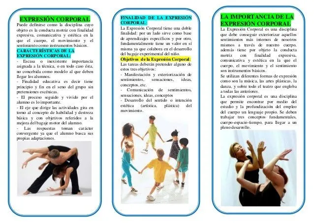Triptico expresion corporal
