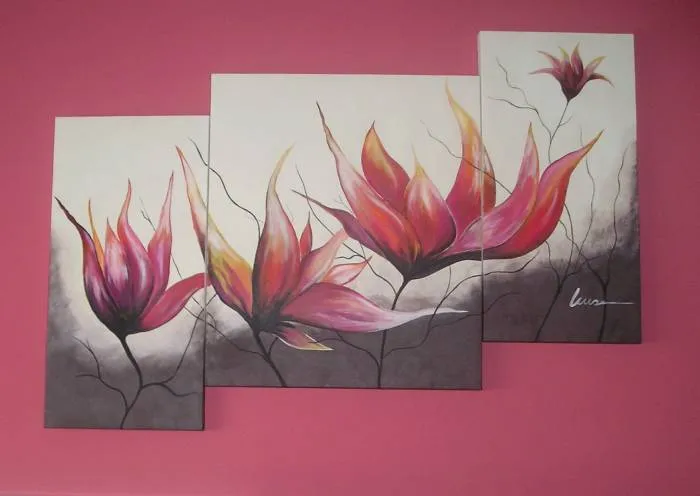 TRIPTICO FLORES SALVAJES LUISA MORENO LOSA - Artelista.com - en
