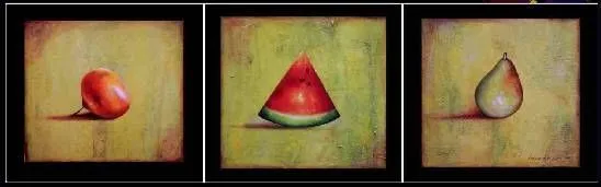 Cuadros de frutas trípticos - Imagui