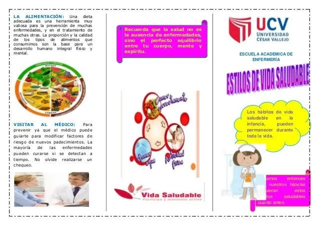 TRIPTICO DE NUTRICIÓN SALUDABLE
