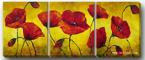 Tríptico de pintura al óleo- hermosa flor de acrílico pinturas ... Tríptico de pintura al óleo- hermosa flor de acrílico pinturas ...
